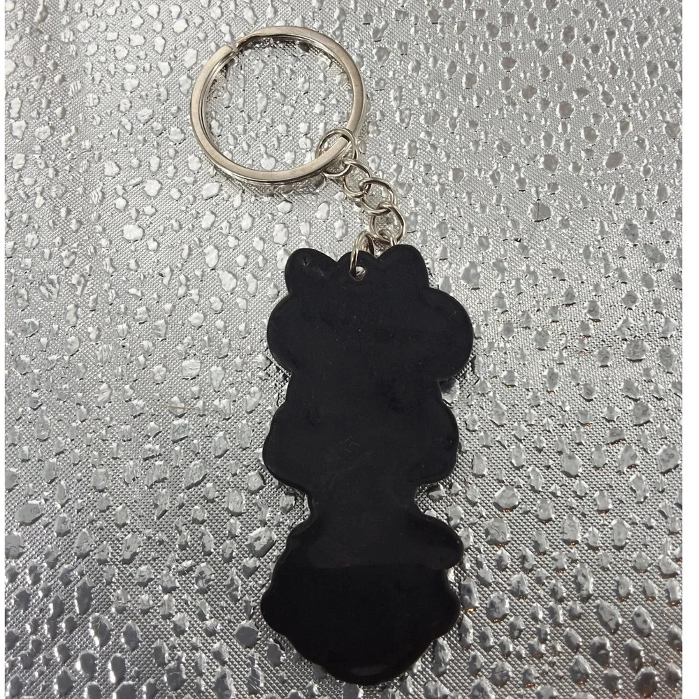 Disney‎ Minnie Mouse Rubber Keychain Set of 3 | Pink & Black Bag Charm Fob